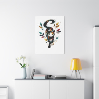 Illustration chat artistique coloré – Poster & toile 30x40 / 40x60