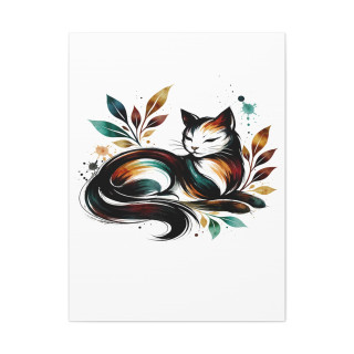 Illustration chat artistique moderne – Poster & toile 30x40 / 40x60