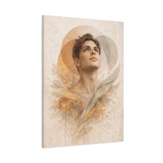 Portrait masculin abstrait moderne – Affiche & toile déco élégante | VISUAI