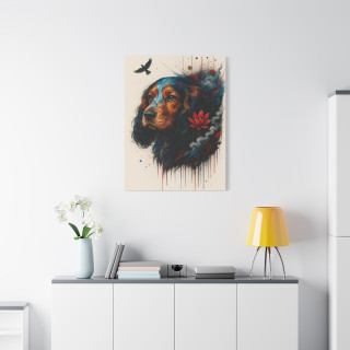 Illustration chien artistique – Poster & toile 30x40 / 40x60