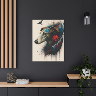 Illustration chien artistique abstrait – Poster & toile 30x40 / 40x60