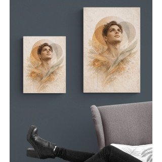 Affiche & Toile Portrait Masculin Abstrait – Élévation & Harmonie...