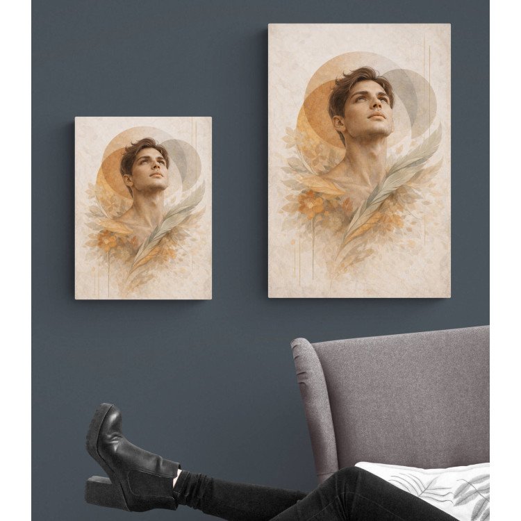 Affiche & Toile Portrait Masculin Abstrait – Élévation & Harmonie...