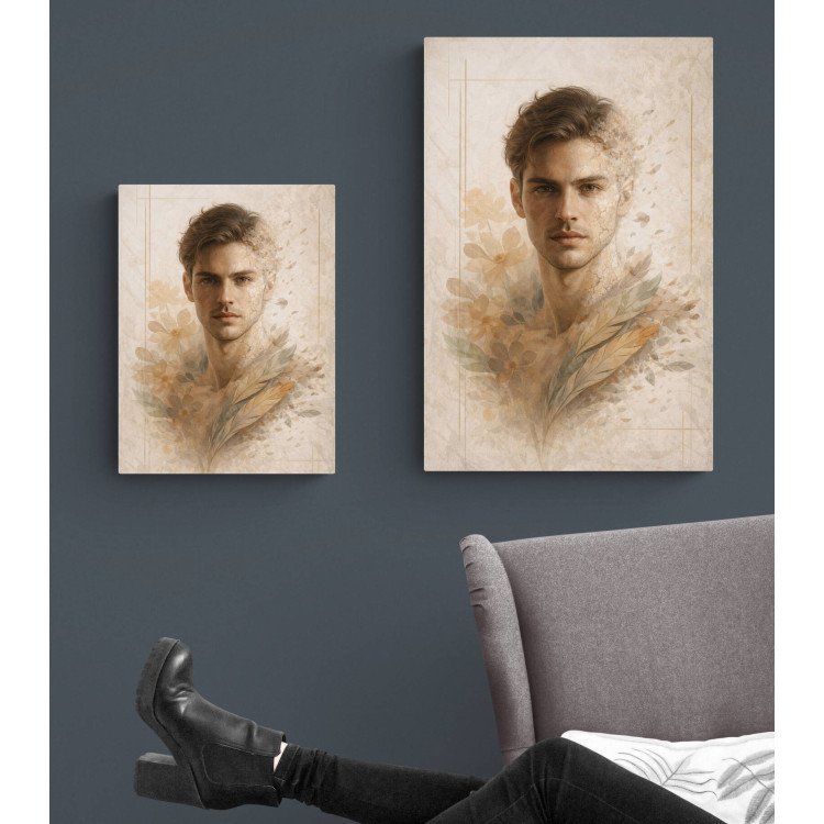 Affiche & Toile Portrait Masculin Abstrait – Fragment & Énergie...