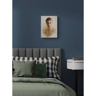 Affiche & Toile Portrait Masculin Abstrait – Fragment & Énergie...