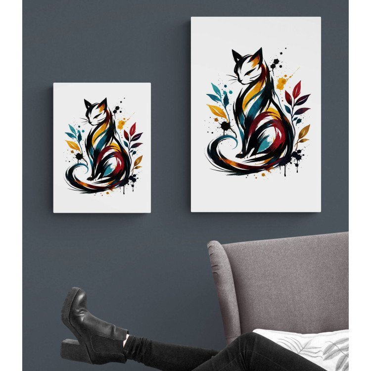 Poster Chat Artistique Moderne – Déco Murale Élégante