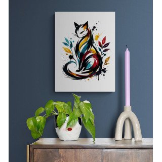 Poster Chat Artistique Moderne – Déco Murale Élégante