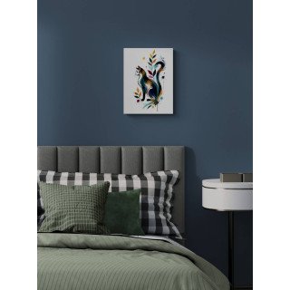 Chat Profil Élégant – Affiche Artistique Aquarelle Moderne Verticale