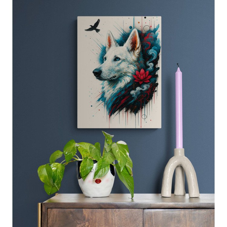 Illustration chien artistique – Poster & toile 30x40 / 40x60