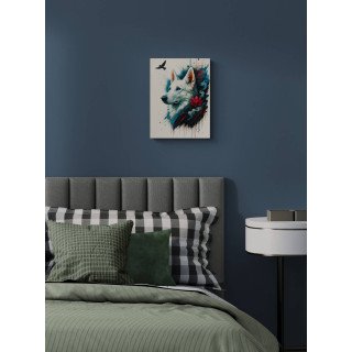 Illustration chien artistique – Poster & toile 30x40 / 40x60