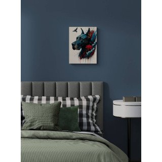 Illustration chien moderne  – Poster & toile 30x40 / 40x60