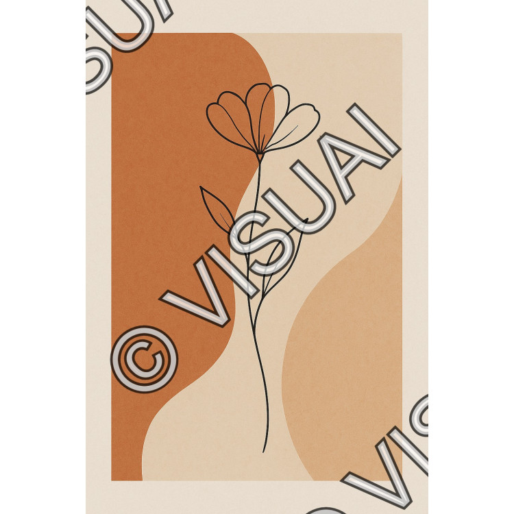 Fleur Sur Fond Sculpté