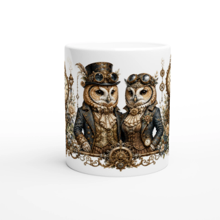 Mug Deux chouettes – Animaux Steampunk