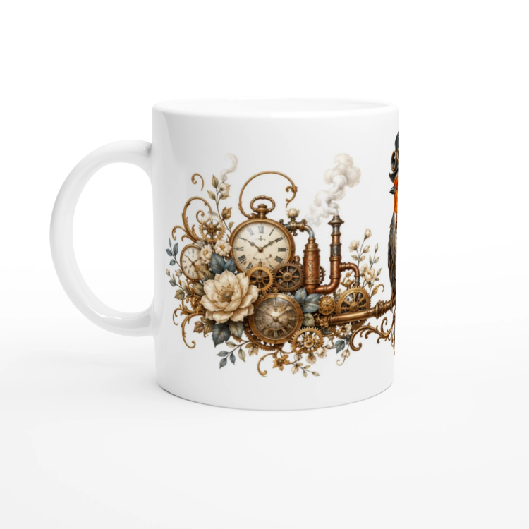 Mug Rouge-gorge – Animaux Steampunk