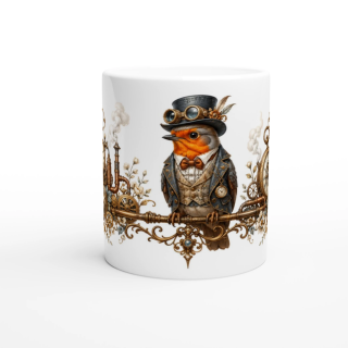 Mug Rouge-gorge – Animaux Steampunk