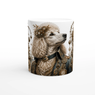 Mug Caniche Blanc – Animaux Steampunk