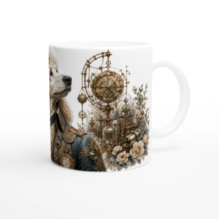 Mug Caniche Blanc – Animaux Steampunk