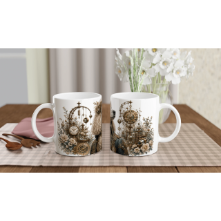 Mug Caniche Blanc – Animaux Steampunk
