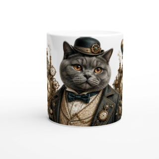 Mug Chat British Gentleman – Univers Animaux Steampunk