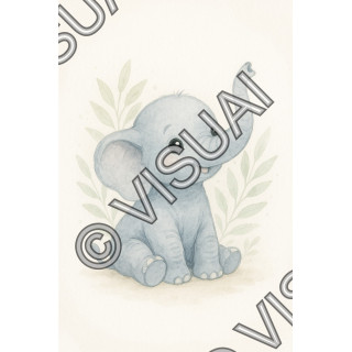 Bébé Éléphant Bleu