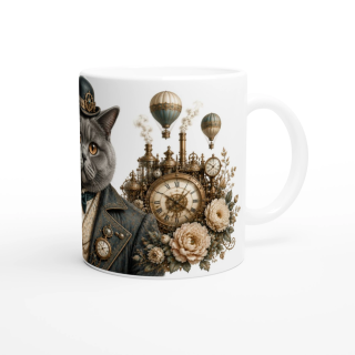Mug Chat British Gentleman – Univers Animaux Steampunk