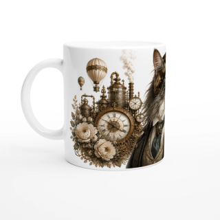 Mug Maine Coon Explorateur – Univers Animaux Steampunk