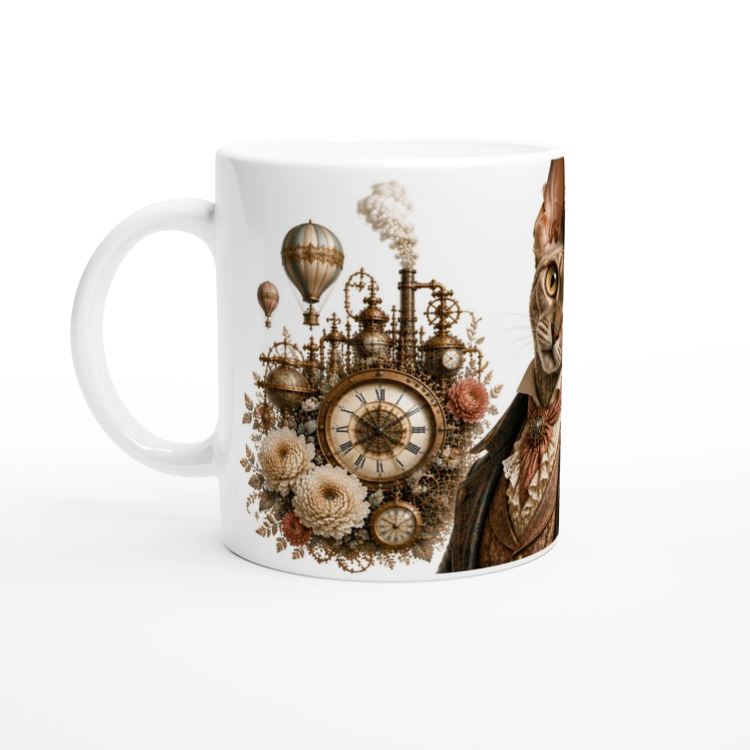 Mug Chat Curieux – Univers Animaux Steampunk