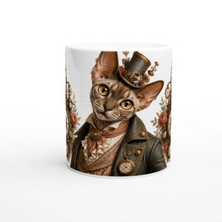 Mug Chat Curieux – Univers Animaux Steampunk