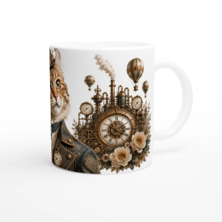 Mug Chat Aventurier – Univers Animaux Steampunk