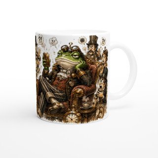 Mug Pas Maintenant – Grenouille Steampunk Humoristique | VISUAI