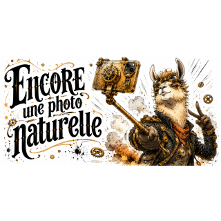 Mug Encore Une Photo Naturelle – Lama Steampunk Humoristique | VISUAI
