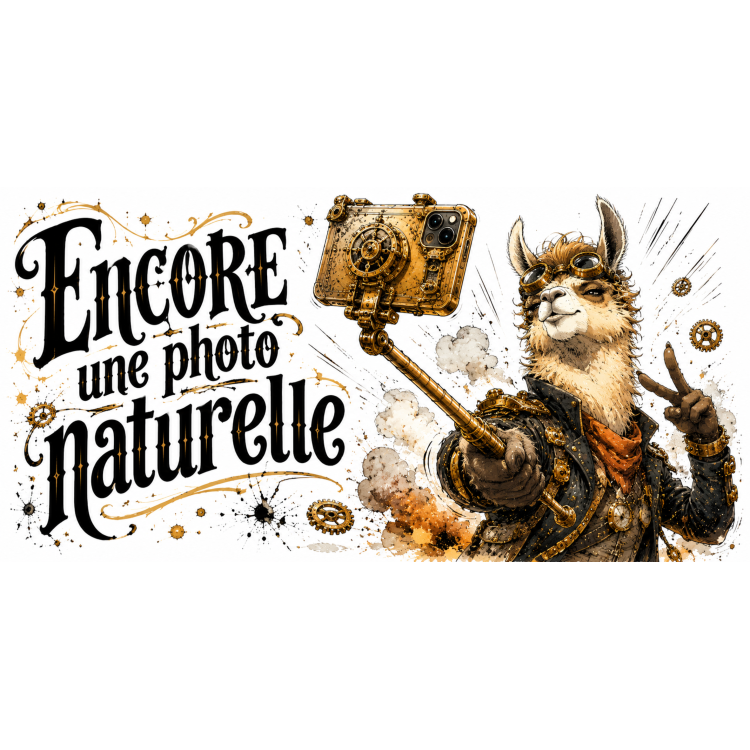 Mug Encore Une Photo Naturelle – Lama Steampunk Humoristique | VISUAI