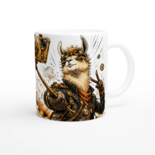Mug Encore Une Photo Naturelle – Lama Steampunk Humoristique | VISUAI
