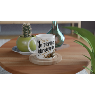 Mug Je Révise Intérieurement – Chat Steampunk Humoristique | VISUAI