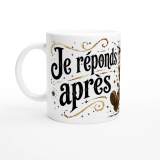 Mug Je Réponds Après – Écureuil Steampunk Humoristique | VISUAI
