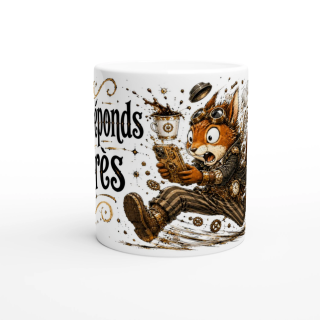 Mug Je Réponds Après – Écureuil Steampunk Humoristique | VISUAI
