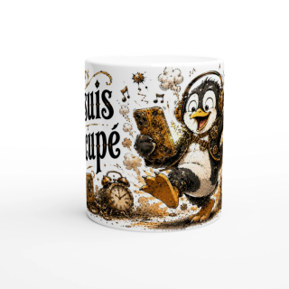 Mug Je Suis Occupé – Pingouin Steampunk Humoristique | VISUAI