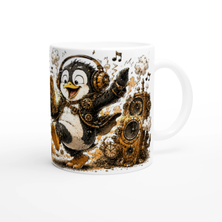 Mug Je Suis Occupé – Pingouin Steampunk Humoristique | VISUAI