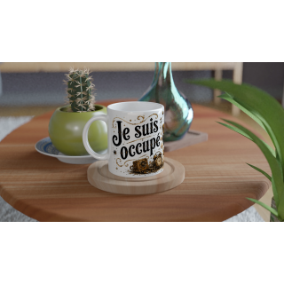 Mug Je Suis Occupé – Pingouin Steampunk Humoristique | VISUAI