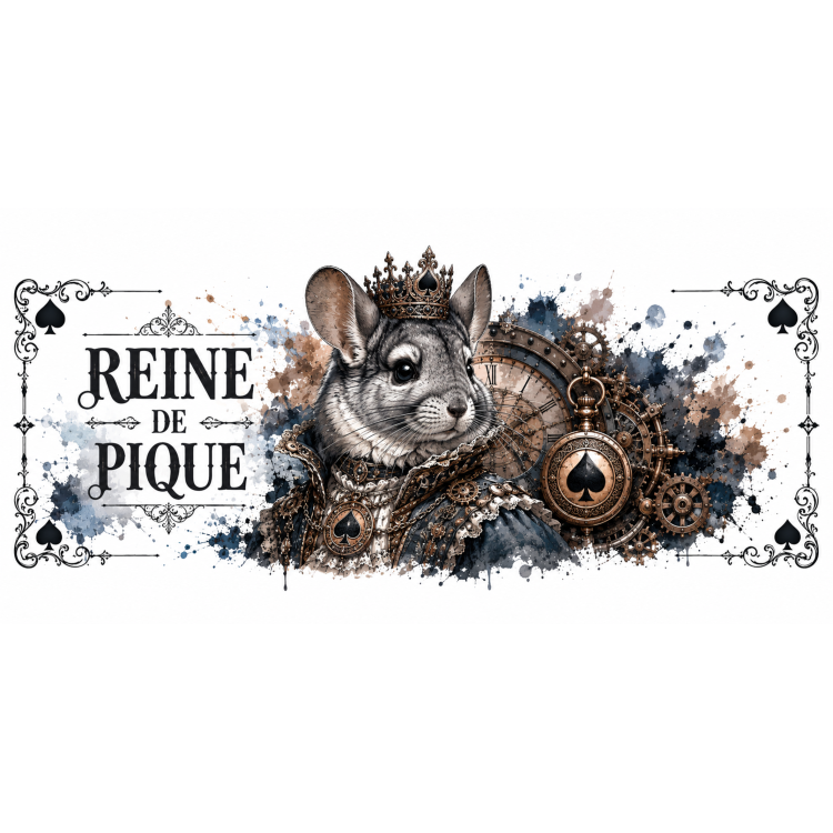 Mug Reine de Pique – Chinchilla Steampunk | VISUAI