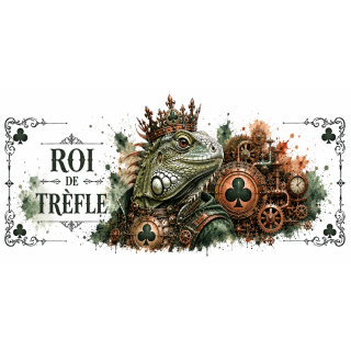 Mug Roi de Trèfle – Iguane Steampunk | VISUAI