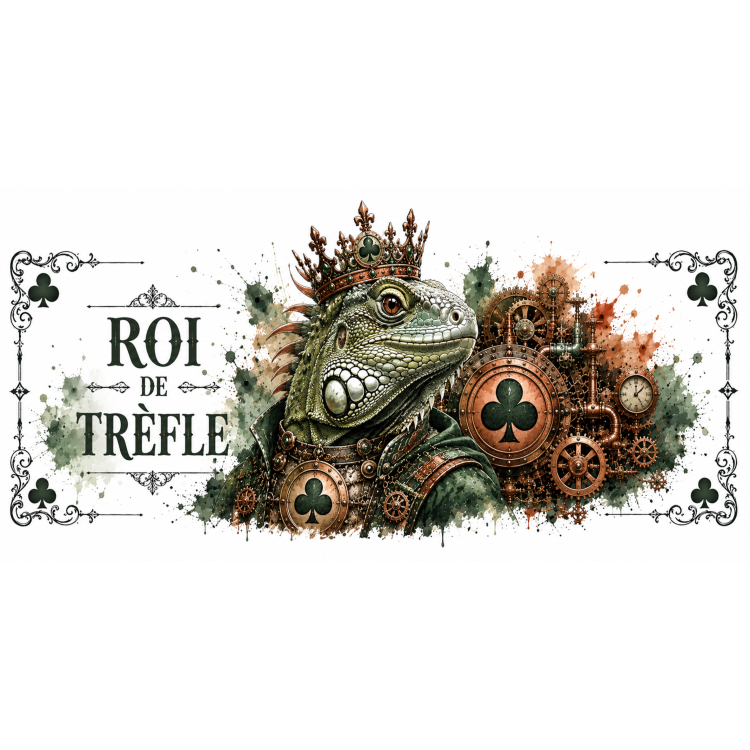 Mug Roi de Trèfle – Iguane Steampunk | VISUAI