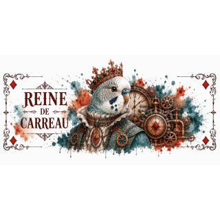 Mug Reine de Carreau – Perruche Steampunk | VISUAI