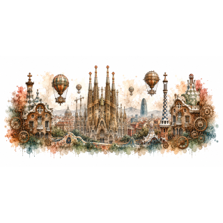Mug Barcelone Éternelle – Capitales Steampunk