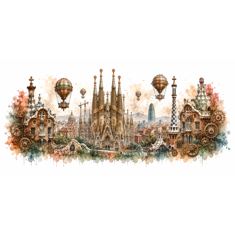 Mug Barcelone Éternelle – Capitales Steampunk