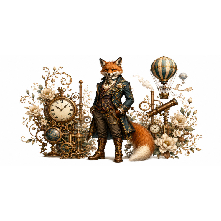 Mug Renard Aéronaute – Animaux Steampunk