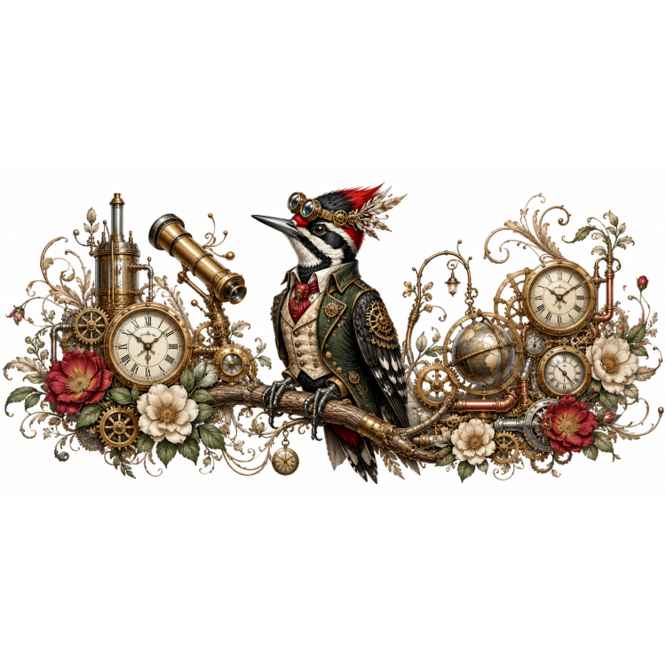 Mug Pic épeiche – Animaux Steampunk