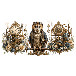 Mug Chouette – Animaux Steampunk