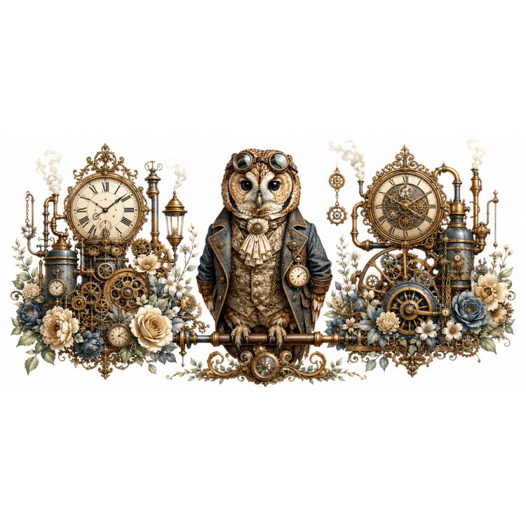 Mug Chouette – Animaux Steampunk