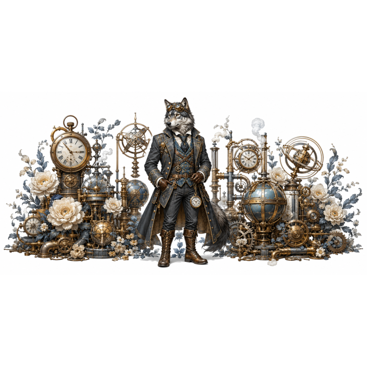 Mug Loup – Animaux Steampunk